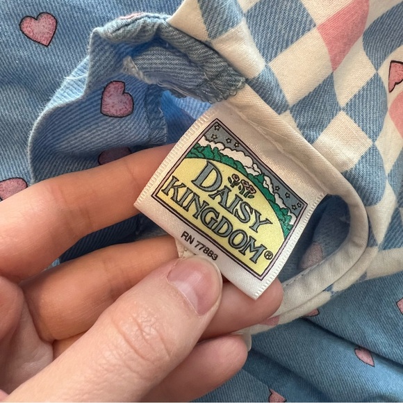 Vintage Daisy Kingdom Puff Sleeve Hearts & Bears Dress Size 4 - Picture 9 of 13